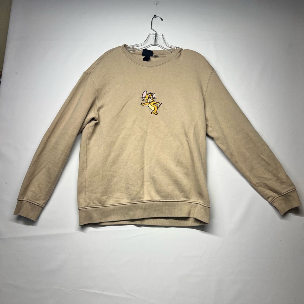 H&M Tan Crewneck Sweater Relaxed Fit
